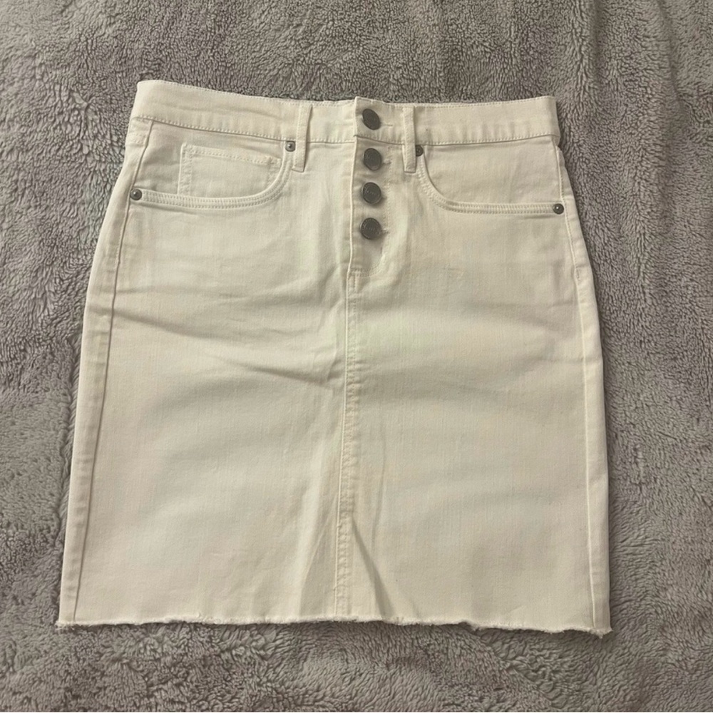 LOFT Outlet Button Fly Denim Skirt